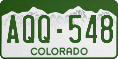 CO license plate AQQ548