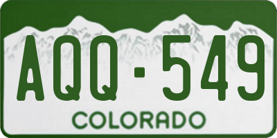 CO license plate AQQ549