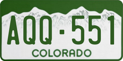 CO license plate AQQ551