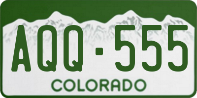 CO license plate AQQ555