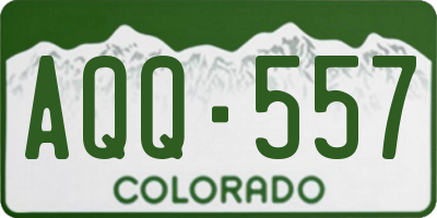 CO license plate AQQ557
