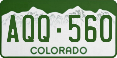 CO license plate AQQ560