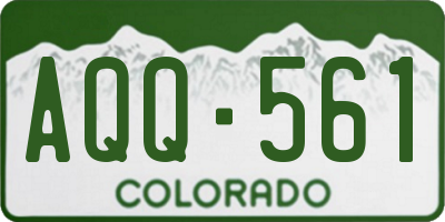 CO license plate AQQ561