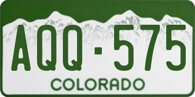 CO license plate AQQ575