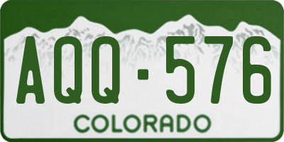 CO license plate AQQ576