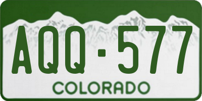 CO license plate AQQ577