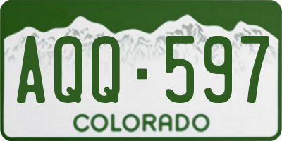 CO license plate AQQ597