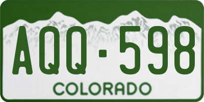 CO license plate AQQ598