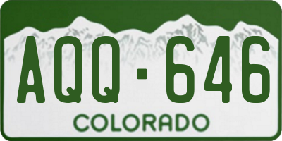 CO license plate AQQ646