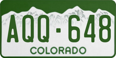 CO license plate AQQ648