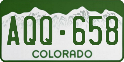 CO license plate AQQ658