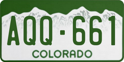 CO license plate AQQ661