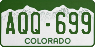 CO license plate AQQ699