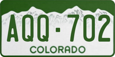 CO license plate AQQ702