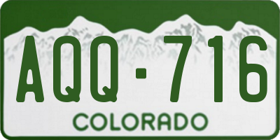 CO license plate AQQ716