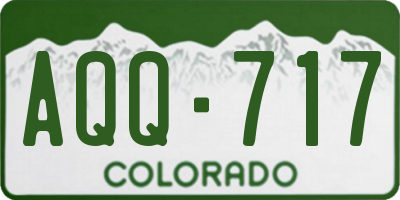 CO license plate AQQ717