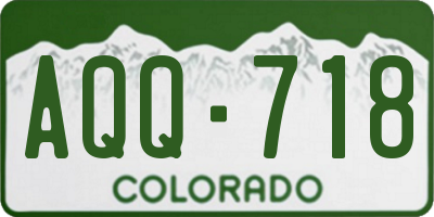 CO license plate AQQ718