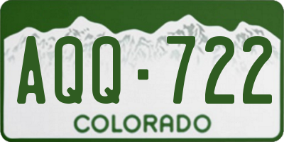 CO license plate AQQ722