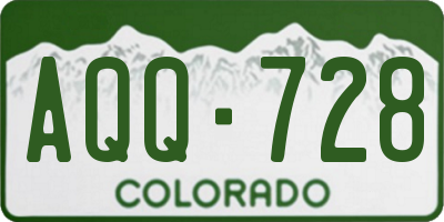 CO license plate AQQ728