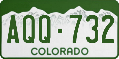 CO license plate AQQ732