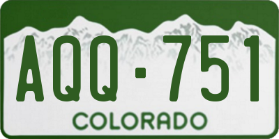 CO license plate AQQ751