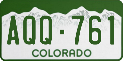 CO license plate AQQ761