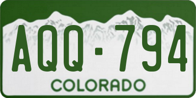 CO license plate AQQ794