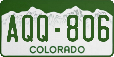 CO license plate AQQ806