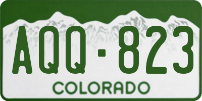 CO license plate AQQ823