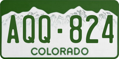 CO license plate AQQ824