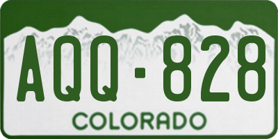 CO license plate AQQ828