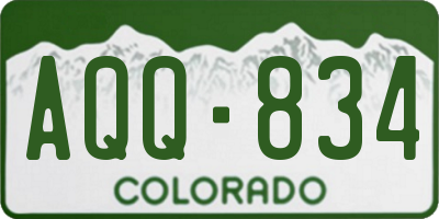 CO license plate AQQ834