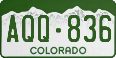 CO license plate AQQ836