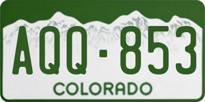 CO license plate AQQ853