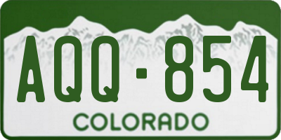 CO license plate AQQ854