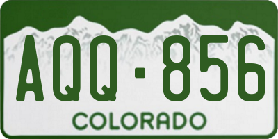 CO license plate AQQ856
