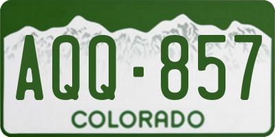 CO license plate AQQ857