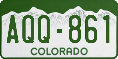 CO license plate AQQ861