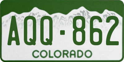 CO license plate AQQ862