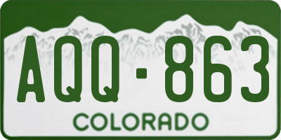 CO license plate AQQ863