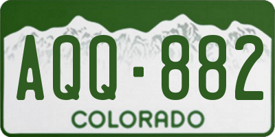 CO license plate AQQ882