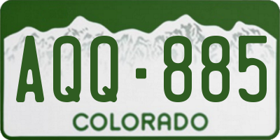 CO license plate AQQ885