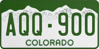 CO license plate AQQ900