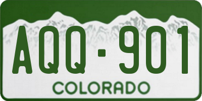 CO license plate AQQ901
