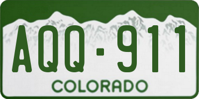 CO license plate AQQ911