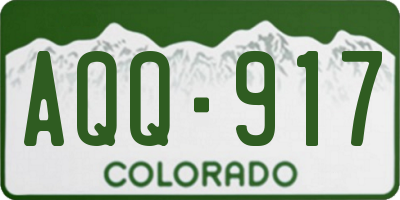 CO license plate AQQ917