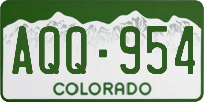 CO license plate AQQ954