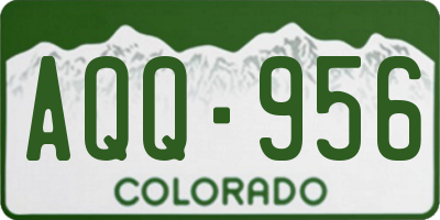 CO license plate AQQ956