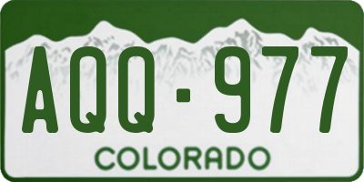 CO license plate AQQ977
