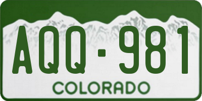 CO license plate AQQ981
